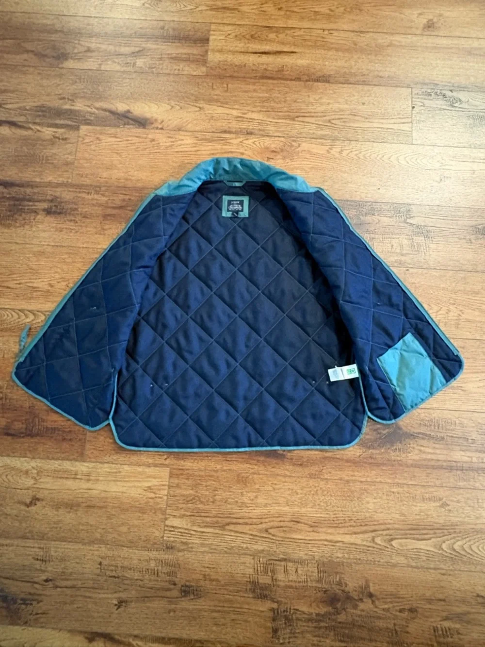J.Crew Re-Imagined Quilted Vest Large Green